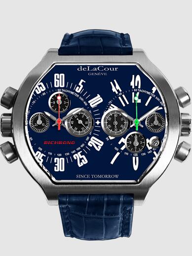 Replica DeLaCour Bichrono Blue WAST2001-5000 Watch Replica DeLaCour Bichrono Blue WAST2001-5000 Watch